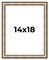 14x18 Refined Silver Picture Frame - UV Acrylic, Foam Board Backing, Hanging Hardware